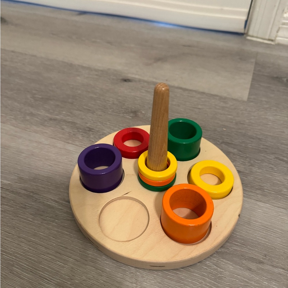 Monti Wooden Montessori toy set of 12 - shape & Color Natural Multi-color - Picture 7 of 14